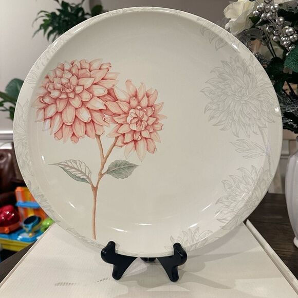 LENOX Peony‎ Lane Serving Round Platter Porcelain Dinnerware 13”  New - Picture 2 of 7